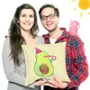 Mr. & Mrs. Panda Kissen 40x40 Avocado Feier - Gelb Pastell Produktbild-Vorschau 4