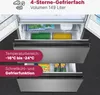 Interior view of a refrigerator with drawers containing frozen food. Produktbild-Vorschau