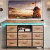 Komoda Moonbite RGB LED 108 cm s 8 látkovými zásuvkami a Náhľad obrázku produktu 1