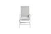 A white and gray outdoor chair is shown against a white background. Produktbild-Vorschau