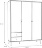 Forte SHERBROOKE Kleiderschrank 150 160, Skandi-Stil, Produktbild-Vorschau 6