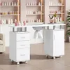 Nageltisch Manikürtisch mit Absaugung und 3 x Schubladen Produktbild-Vorschau 7
