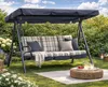 Hollywoodschaukel Dachbezug 200 x 145 cm Grau Wasserdicht | Produktbild-Vorschau 4