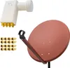 PremiumX SAT Anlage 80cm Satellitenantenne Ziegelrot Octo Produktbild-Vorschau 1