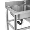Freistehende Edelstahl Spüle Spültisch Gastrospüle Produktbild-Vorschau 6
