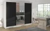 A modern bedroom with a large wardrobe and a window view. Náhled obrázku produktu