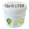 plasteo® 10x 10 litres Seau avec couvercle, qualité Voir les images du produit 1