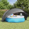 dôme de piscine vidaXL noir 430 x 430 x 210 cm Voir les images du produit 2