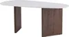 FURNLUX Jedálenský stôl Gronvik orech a mramor sivý 90 cm / Náhľad obrázku produktu 1