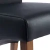 SIX® Lederstuhl Felice Leder Schwarz Stuhlbeine Nussbaum Produktbild-Vorschau 8