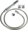 A shower head, hose, and mounting hardware are laid out on a white background. Podgląd zdjęcia produktu
