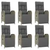 Six outdoor chairs with cushions arranged in two rows. Voir les images du produit