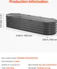 VEVOR Hochbeet aus Metall, 1190 x 595 x 420 mm, verzinkter Produktbild-Vorschau 8