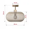 Luxolar LED Deckenlampe E27 Rattan Boho Beige/Grau - Produktbild-Vorschau 6