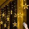 Lichtervorhang Stern Lichterkettenvorhang USB 9Modi Produktbild-Vorschau 1