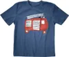A blue t-shirt with a graphic of a red fire truck on the front. Produktbild-Vorschau