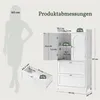 Yaheetech Badschrank Badezimmerschrank mit 2 Türen & 2 Produktbild-Vorschau 6