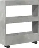 vidaXL Chariot de rangement Étroit 3 étagères Gris béton Voir les images du produit 6
