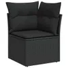 CLORIS 6-tlg. Garten-Sofagarnitur mit Kissen Schwarz Poly Produktbild-Vorschau 4