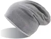 A single grey beanie hat is shown against a white background. Produktbild-Vorschau