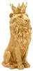 Mauro Ferretti Dekofigur König Löwenmantel 30x42x74 cm gold Produktbild-Vorschau 1