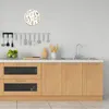 Wanduhr aus Glas Rund fi 30 Bunte Blätter weiß Quarz Deko Produktbild-Vorschau 3