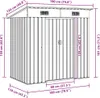 vidaXL Casetta da giardino in metallo grigio Anteprima dell’immagine prodotto 7