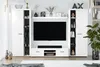 AX LIVING Spacoro XL Wohnwand weiß modern hochwertig 300 cm Produktbild-Vorschau 1