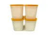TUPPERWARE Gefrier-Behälter (4) 1,1 L weiß-gelb hoch Produktbild-Vorschau 2