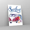 Bilder auf glas - Einteilig - Aquarell Surfbrett Palme Produktbild-Vorschau 4