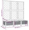 vidaXL Fioriera con traliccio blu-grigio 120x40x121,5 cm PP Anteprima dell’immagine prodotto 6