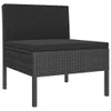 vidaXL 5-tlg. Garten-Lounge-Set mit Auflagen Poly Rattan Produktbild-Vorschau 3