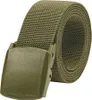 A close-up of a green fabric belt with a plastic buckle, rolled up. Náhľad obrázku produktu