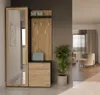 BDW Set Duo garde-robe miroir, armoire, anthracite/chêne Voir les images du produit 4
