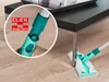 A mop with a cleaning pad is being used to clean the floor under a dark coffee table. Produktbild-Vorschau
