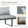 Outsunny 3-tlg. Gartenmöbel-Set, Balkonmöbel mit Sitzkissen Produktbild-Vorschau 6