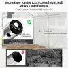 Outsunny Serre de jardin 12 m², serre tunnel de jardin 4 x Voir les images du produit 6