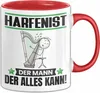 Harfenist Tasse Geschenk für Harfenist Der Mann Der Alles Produktbild-Vorschau 1