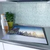 Spritzschutz Herdabdeckplatte Schneidebrett aus Glas Schnee Produktbild-Vorschau 2