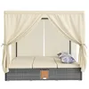 Chaise longue double de jardin avec pare-soleil, chaise Voir les images du produit 6