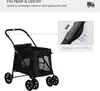 PawHut Hundewagen, faltbarer Hundebuggy, Hundetrolley mit Produktbild-Vorschau 5