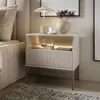 Nachttisch Lagos mit Metallfüßen in Farbton Cashmere + Produktbild-Vorschau 1