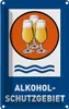 vianmo Blechschild 18x12 cm Bier Alkoholschutzgebiet Produktbild-Vorschau 1