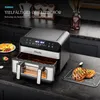 Heißluftfritteuse 2x5L, Airfryer Doppelkammer Einkammer Produktbild-Vorschau 11
