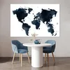 MuchoWow® Poster Weltkarte - Abstrakt - Blau 180x120 cm - Produktbild-Vorschau 5
