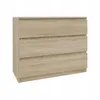 Kommode AVEN 90cm, Schrank 3 Schubladen, Sonoma-Eiche Produktbild-Vorschau 4