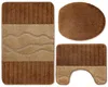 Badteppich Set 3-TLG. Braun - rutschfest & Weich, Badematte Produktbild-Vorschau 3