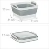 Relaxdays: bacinella con scarico, lavabo pieghevole, 9 L, Anteprima dell’immagine prodotto 4