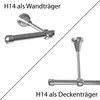 Gardinenstange Set Edelstahl Look Metall Ø 16mm zur Produktbild-Vorschau 2