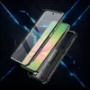 A disassembled smartphone case with a screen protector and phone shown in a dynamic, dark, futuristic setting. Náhľad obrázku produktu